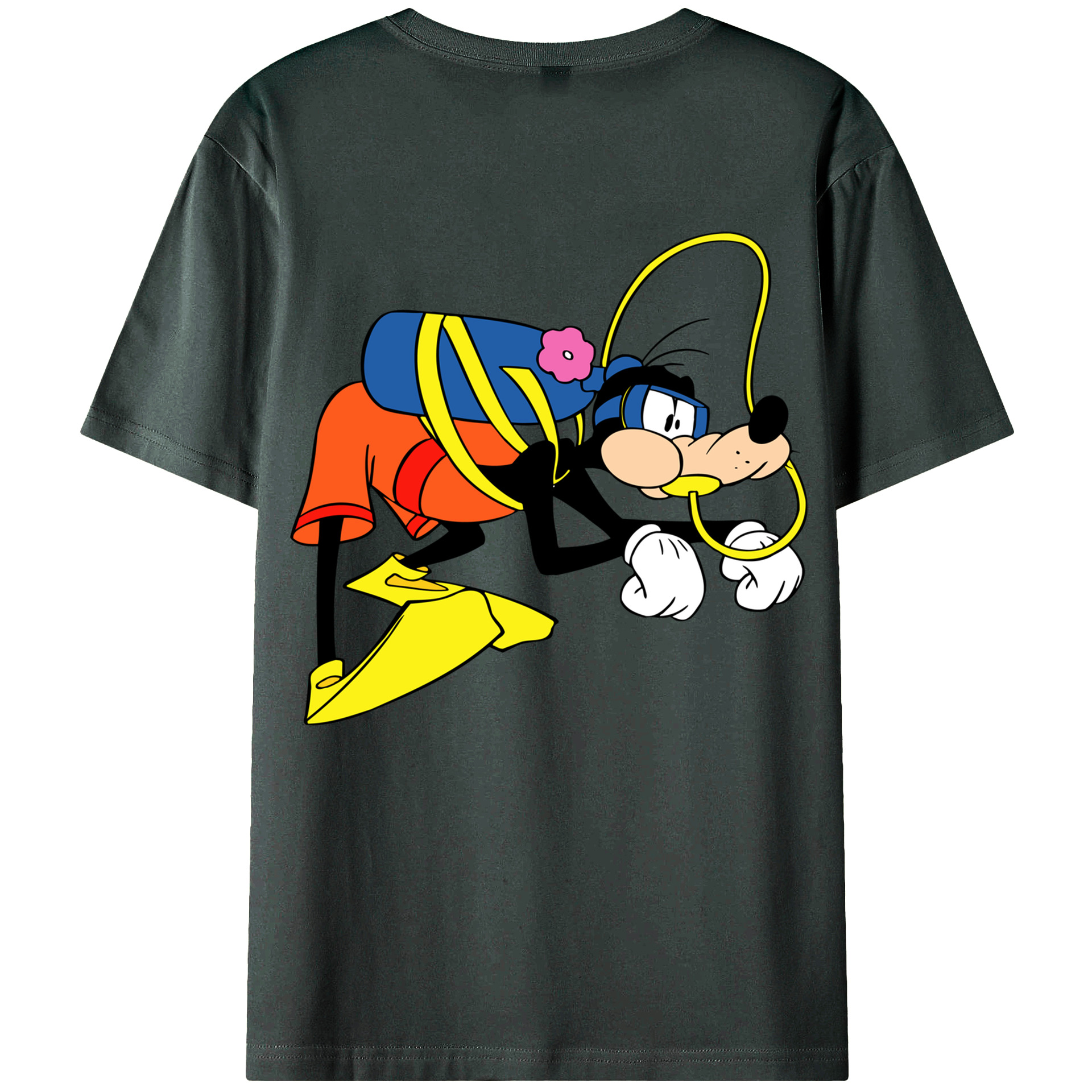 ミッキーマウス Mickey Mouse 綿100％ メンズ半袖Tシャツ（バックプリント） 通気性